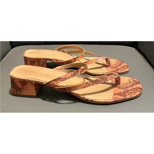 Madewell Tan Snake Print Women's Sandals 11 M
